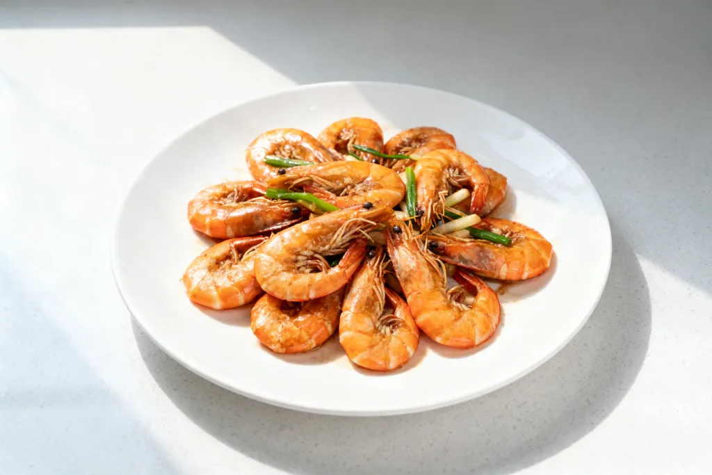 Flash-Fried River Shrimp