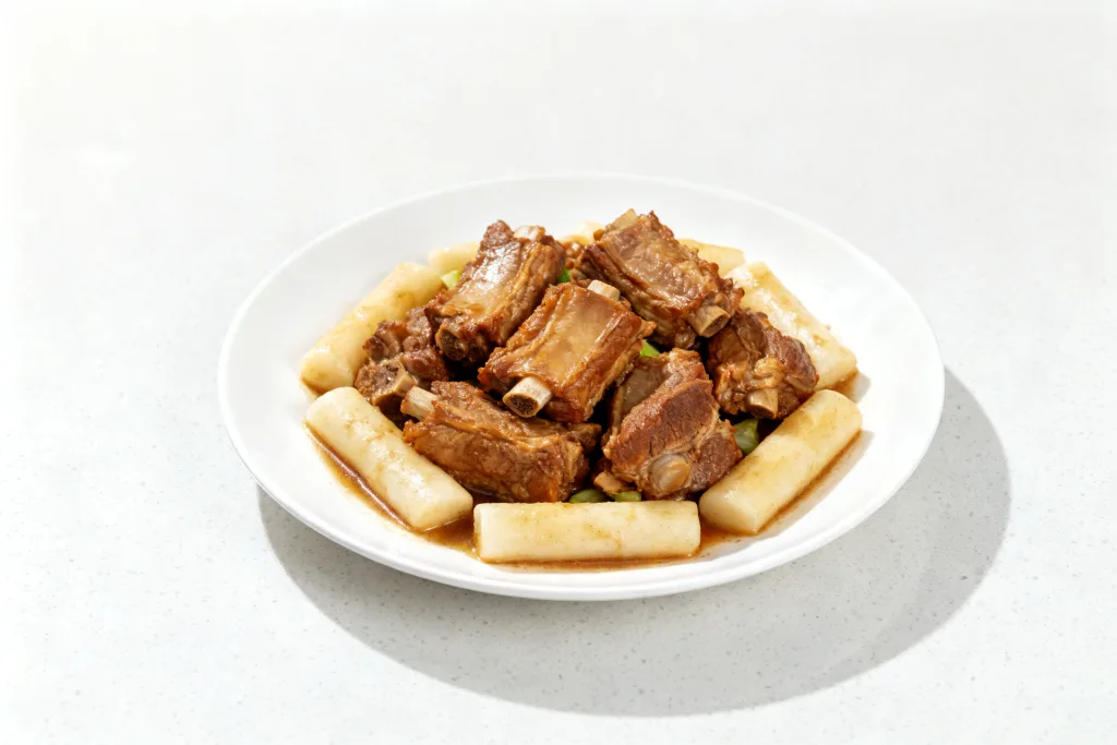 Pork Chop with Rice Cakes