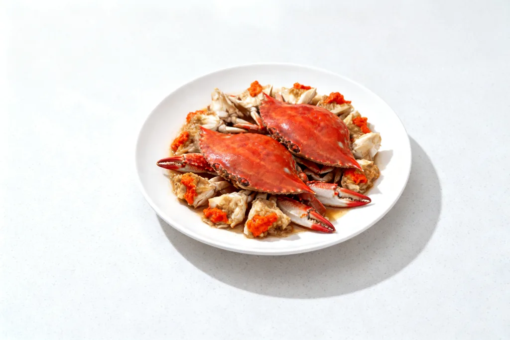 Red-Roe Brined Raw Crab