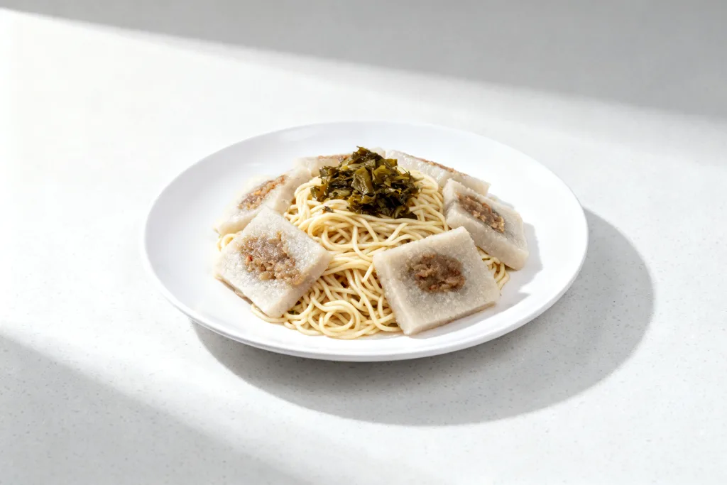 Xinshi Tea Cake (Steamed Rice Cake with Pork)