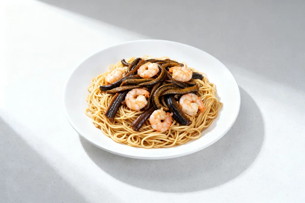 Shrimp and Eel Noodles