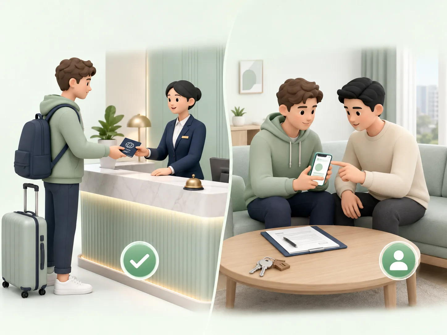 Foreign guest registration at a hotel and private home in China