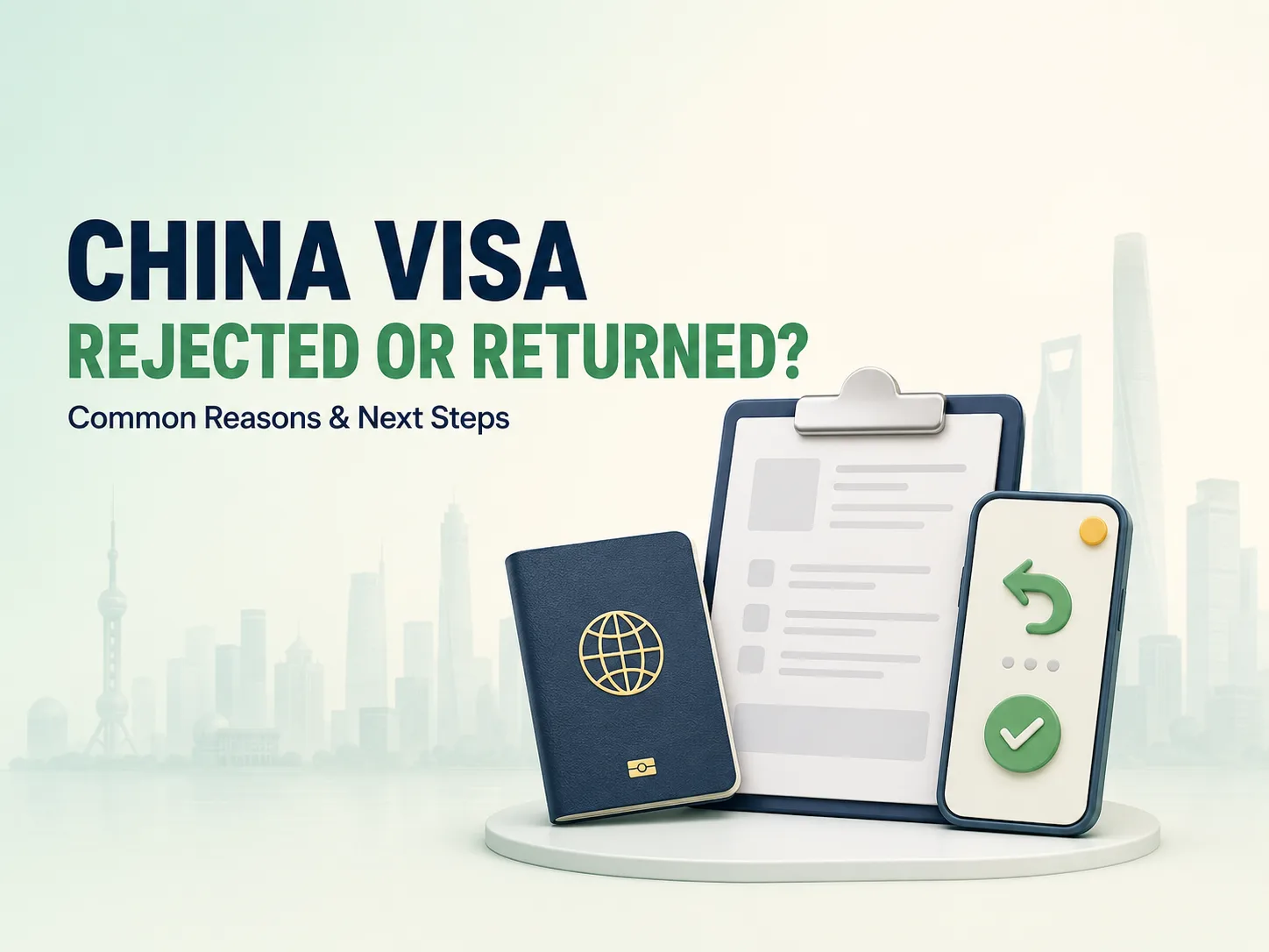 China visa rejected or returned application document review