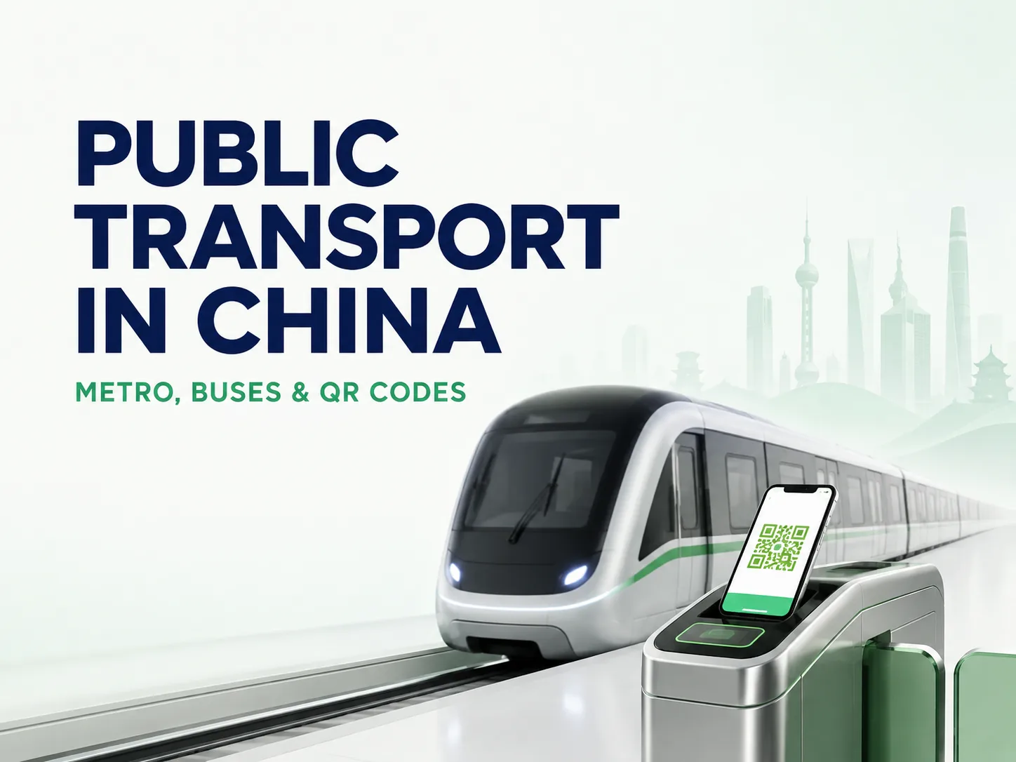 Foreign tourist using metro and bus public transport in China