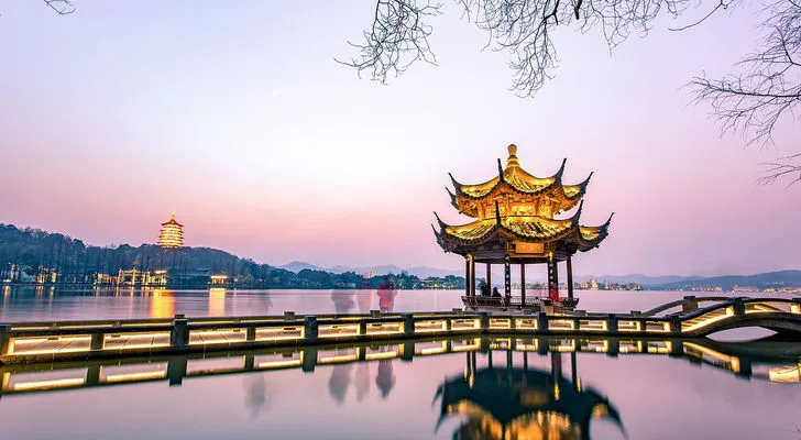 West Lake scenic area in Hangzhou